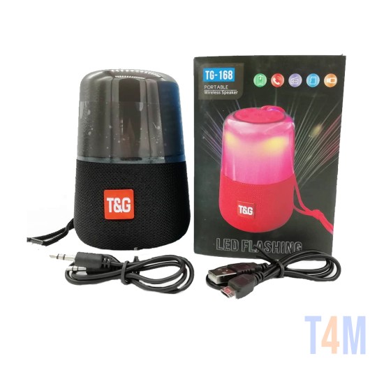 COLUNA DE SOM PORTÁTIL TG-168 AUX/USB/CARTÃO DE MEMÓRIA PRETO